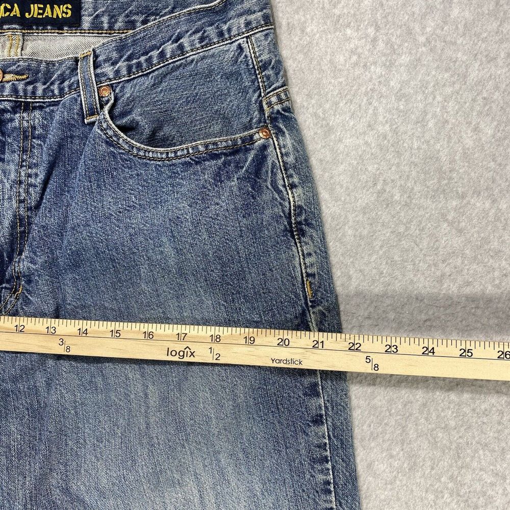 Nautica Jeans Mens 34x31 Classic Relaxed Straight Faded Distressed Denim Baggy - Picture 4 of 13